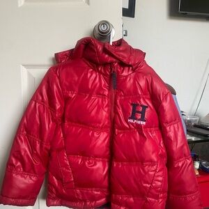 Tommy Hilfiger Kids Red Puffer Jacket pre loved.